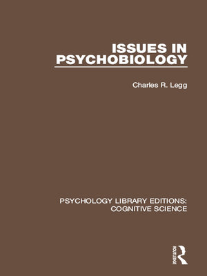 cover image of Issues in Psychobiology